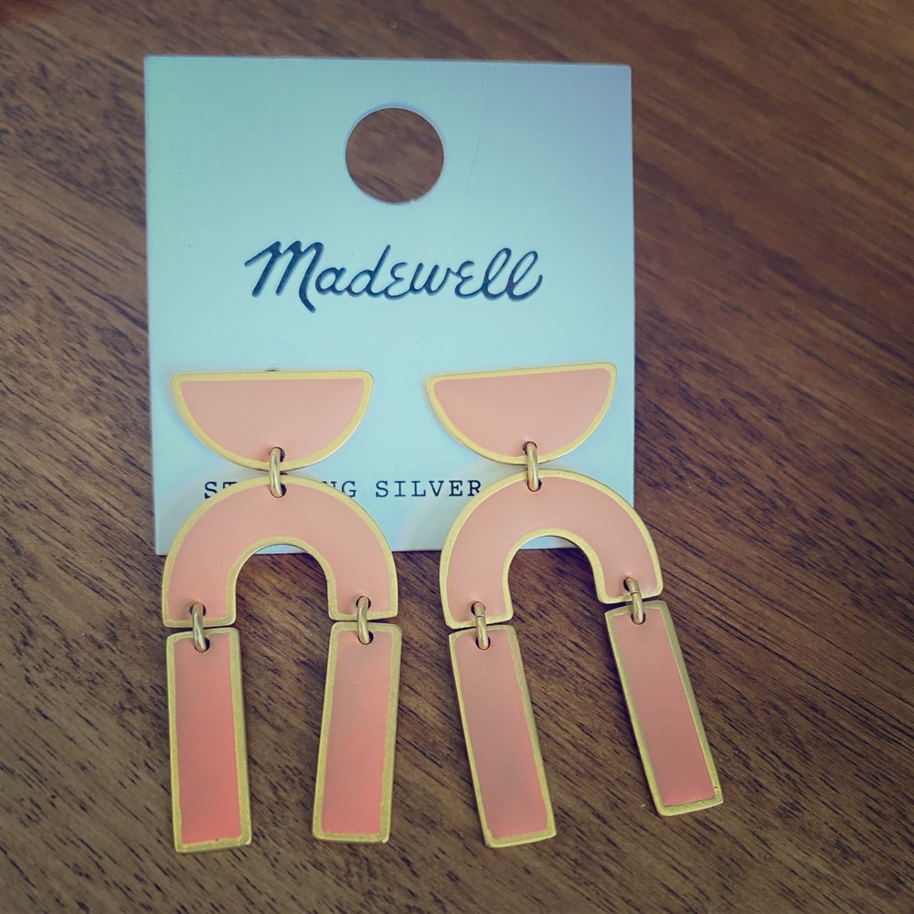 Madewell post-backing statement dangle earrings